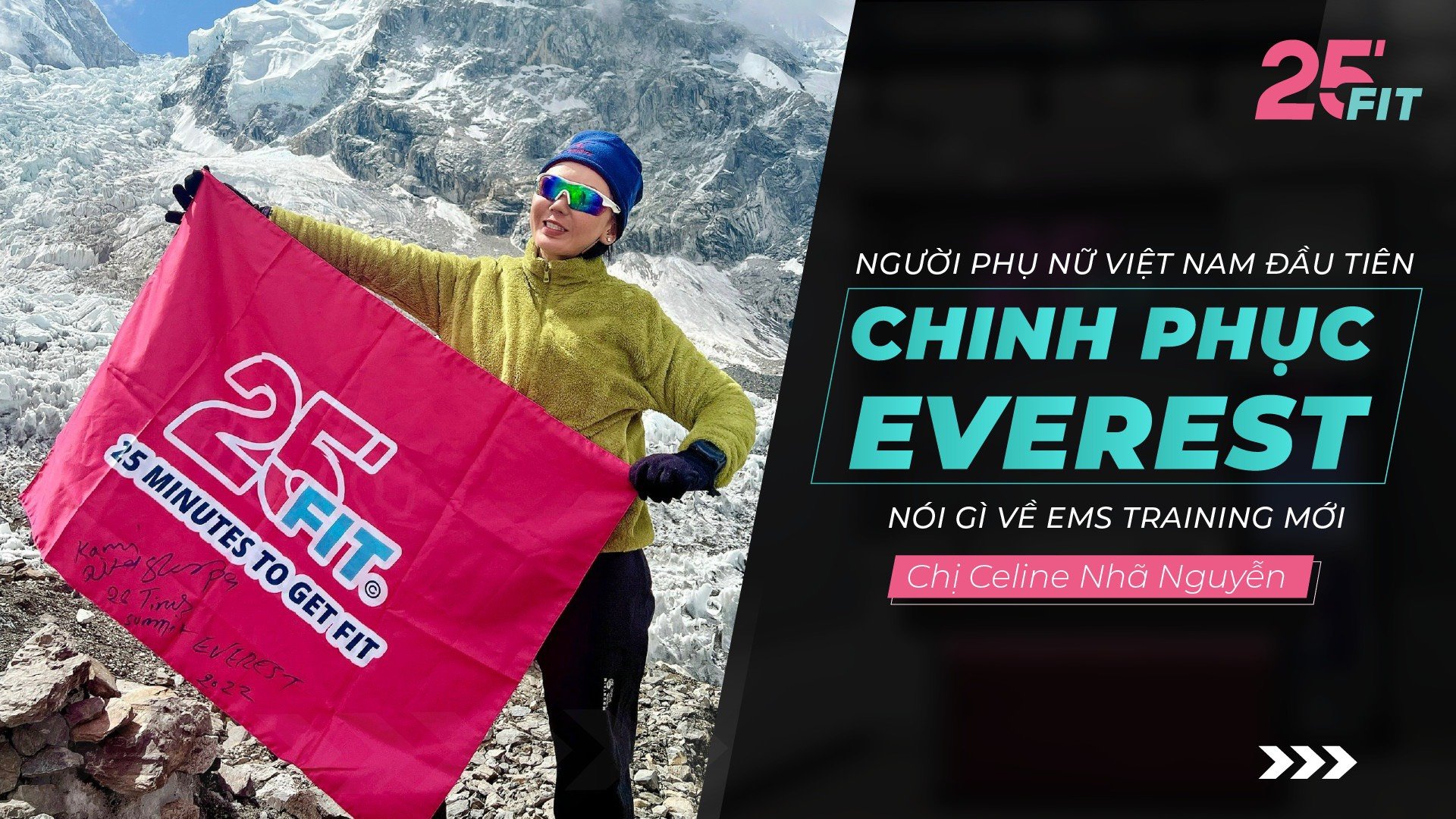 Chị Nhã rất hài lòng khi trải nghiệm công nghệ EMS Training mới tại 25 FIT