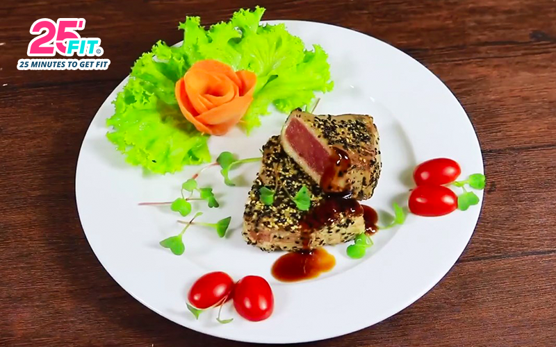 cá ngừ áp chảo