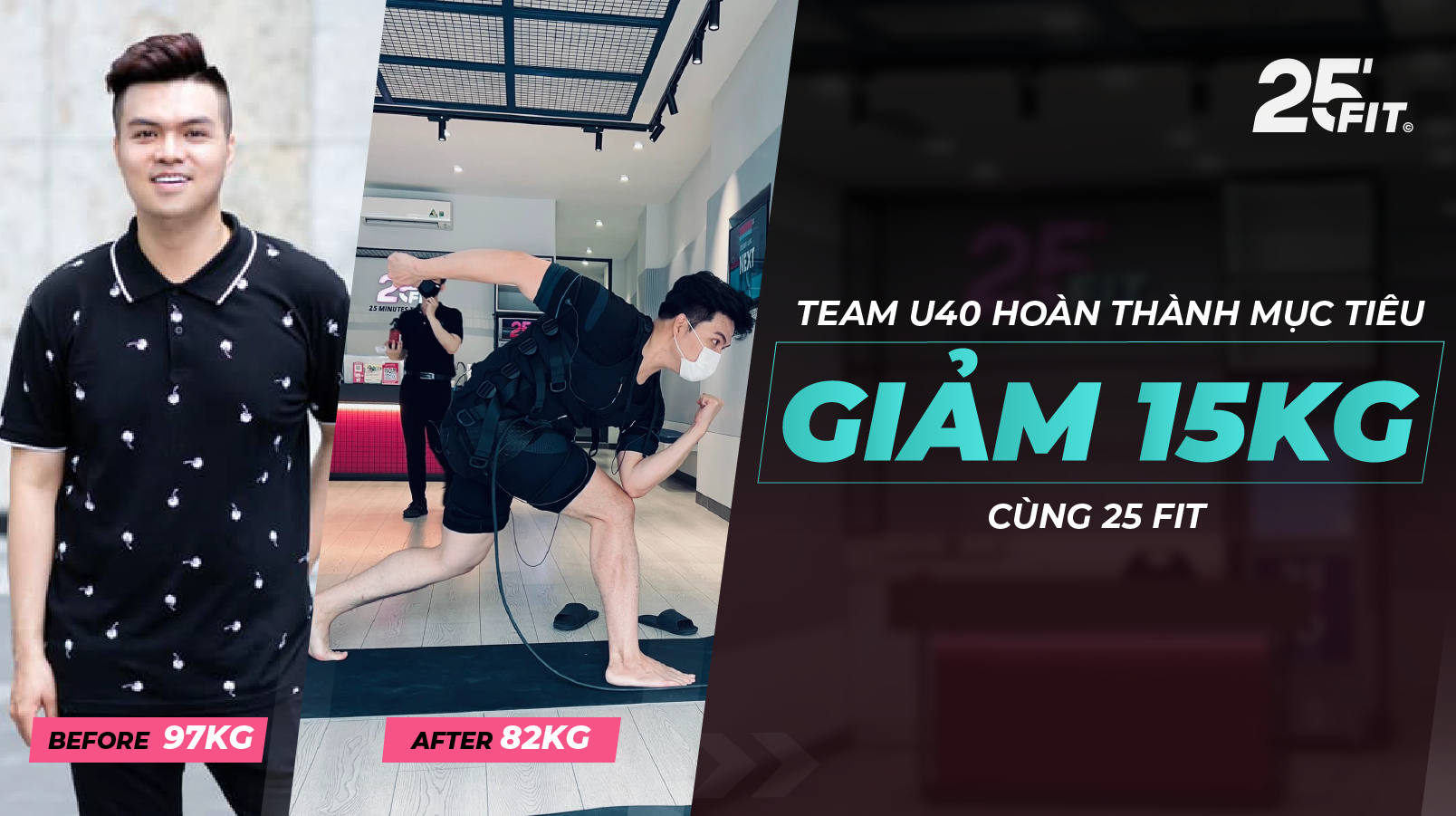 KHÔNG THỂ TẬP TẠ, CHỦ NHÀ HÀNG U40 GIẢM 15KG VỚI EMS TRAINING