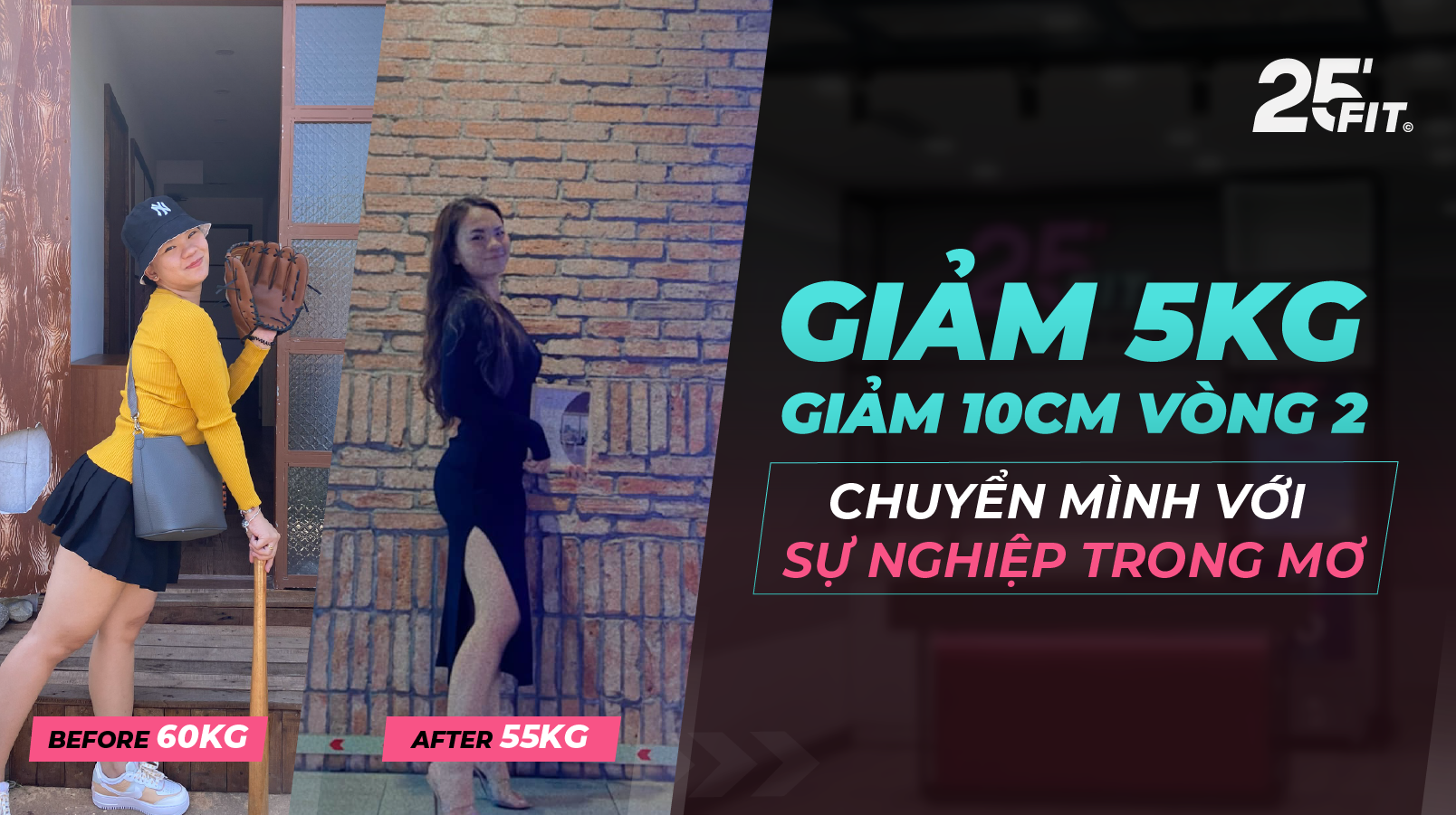 GIẢM 5KG, GIẢM 10CM VÒNG 2, CÔ GÁI CHUYỂN MÌNH VỚI SỰ NGHIỆP TRONG MƠ